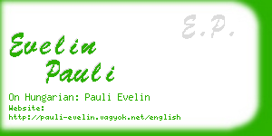 evelin pauli business card